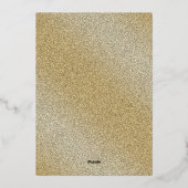 フィフティと素晴らしい |エレガント金ゴールド50誕生日フォイ 箔招待状 (裏面)