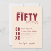 フィフティと素晴らしい |第50回バースデーパーティー 招待状 (正面)