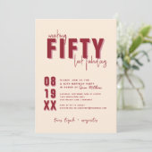 フィフティと素晴らしい |第50回バースデーパーティー 招待状 (スタンド正面)