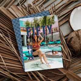 フィフティと素晴らしい |第50回バースデーパーティー 招待状