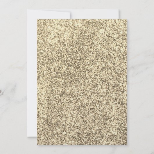 フィフティアンドファブラスゴージャス金ゴールドガウン50誕生日 招待状 (裏面)