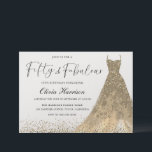 フィフティアンドファブラスゴージャス金ゴールドガウン50誕生日 招待状<br><div class="desc">50&素晴らしいゴージャスな金ゴールドガウン50誕生日招待状もデジタルダウンロードとして利用可能な私たちの店の招待と一致する項目へのバリエーション</div>