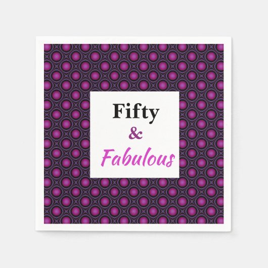 フィフティアンドファブラス誕生日コレクション スタンダードカクテルナプキン (正面)