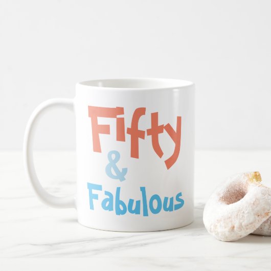 フィフティアンドファブラス誕生日マグ コーヒーマグカップ (ドーナツ)