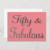 フィフティアンドファブラス50誕生日 ポストカード (正面/裏面)