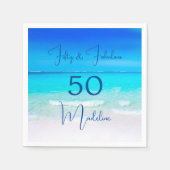 フィフティアンドファブラス50th誕生日ビーチスイート スタンダードカクテルナプキン (正面)