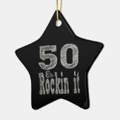 フィフティアンドロックンイット50番誕生日 セラミックオーナメント (左)