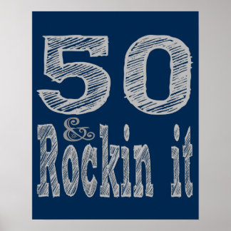 フィフティアンドロックンイット50番誕生日 ポスター