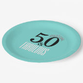 フィフティエレガントアンドファヴルティ刺激を受けたアラ ペーパープレート (アングル)