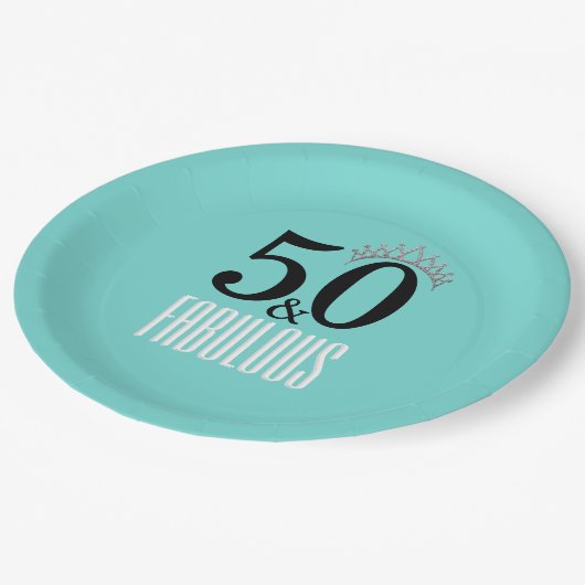 フィフティエレガントアンドファヴルティ刺激を受けたアラ ペーパープレート (アングル)