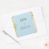 フィフティエレガントファブラス誕生日ギリシャテーマブルー スクエアシール (封筒)