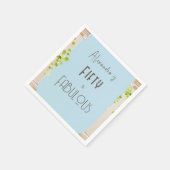 フィフティエレガントファブラス誕生日ブルーギリシャテーマ スタンダードカクテルナプキン (角)