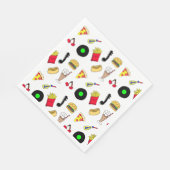 フィフティスディナーノスタルジックスタイルレコード，食べ物 スタンダードランチョンナプキン (角)