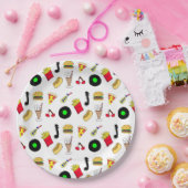 フィフティスディナーノスタルジックスタイルレコード,食べ物 ペーパープレート (パーティー)