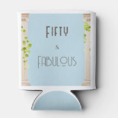 フィフティファブラス誕生日エレガントギリシャテーマブルー 缶クーラー (裏面)