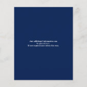 フィフティブルーホワイトバジェット50th誕生日招待状 チラシ (裏面)