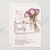 フィフティボホフローラ誕生日 招待状 (正面/裏面)