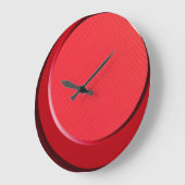 フィフティレトロモダンレッドウォールクロック ラージ壁時計 (傾斜)