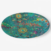 フィフティーアンドファブカラフルルースブルーボヘミアン ペーパープレート (アングル)