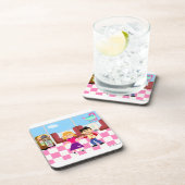 フィフティーズおもしろいソックホップディナーカートゥーンレトロデザイン コースター (右側)