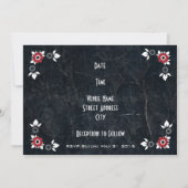 フィフティーズスタイルディーナーレッドシューズ結婚ズ 招待状 (裏面)