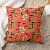 フィフティーズスタイルハウスプラント |原子パターン クッション (ブランケット)