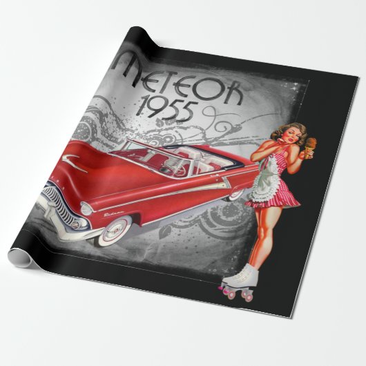 フィフティーズスタイルラッピング紙 ラッピングペーパー (アンロールド)