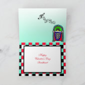 フィフティーズレトロカップルハッピーバレンタインデー カード (内部)