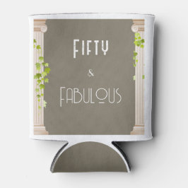 フィフティーファブラス誕生日エレガントギリシャテーマブラウン 缶クーラー