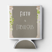 フィフティーファブラス誕生日エレガントギリシャテーマブラウン 缶クーラー (裏面)