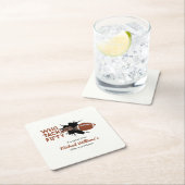 フィフティーフットボール50おもしろいth誕生日に挑む人 スクエアペーパーコースター (インサイチュ)