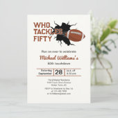 フィフティーフットボール50おもしろいth誕生日に挑む人 招待状 (スタンド正面)