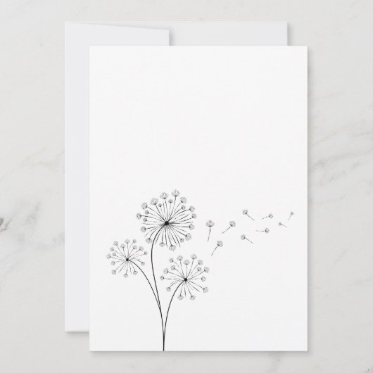 フィフティーブラックアンドホワイト誕生日招待状 案内状 (裏面)