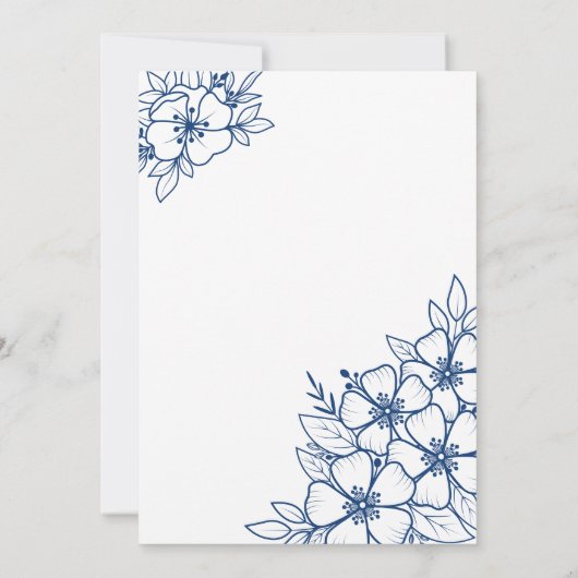 フィフティーブルー50th誕生日パーティー 招待状 (裏面)