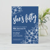 フィフティーブルー 50歳の誕生日パーティー 招待状 (スタンド正面)