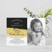 フィフティー&ファビュー誕生日写真 招待状 (スタンド正面)