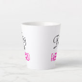 フィフティー&ファブラスレトロブラック&ピンク50誕生日 カフェラテマグ (正面)