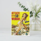 フィフティ足エイリアン女性 ポストカード (スタンド正面)