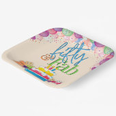 フィフティ・アンド・ファブカラフル・バースデーパーティー ペーパープレート (傾斜あり)