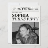 フィフティ・タイムズ新聞 創刊50周年パーティー 招待状 (正面)