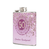 フィフティ&バラ金ゴールドグリッター&飲料引用文 フラスク (左)