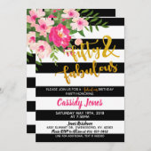 フィフティ&ファバウス誕生日招待状 招待状 (正面/裏面)