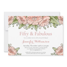 フィフティ＆ファビュラス ピンクフラワー ５０歳誕生日パーティー