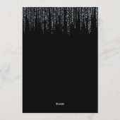 フィフティ＆ファビュラス ブラック グラム 50歳の誕生日 招待状 (裏面)