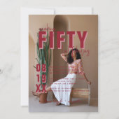 フィフティ&ファビュラス | 50歳の誕生日パーティー 招待状 (正面)