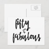 フィフティ＆ファビュラス - 50歳の誕生日ポストカード ポストカード (正面/裏面)