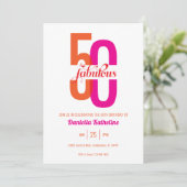 フィフティ&ファブエレガントラス50誕生日 招待状 (スタンド正面)