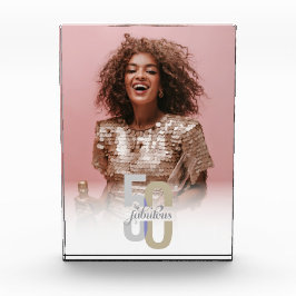 フィフティ&ファブラス50誕生日 エレガント モダン フォトブロック