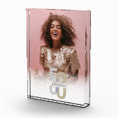 フィフティ&ファブラス50誕生日 エレガント モダン フォトブロック (右)