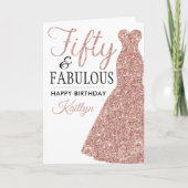 フィフティ&ファブラス50誕生日 カード (正面)